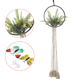 Boho Large Macrame Fringe Tassel Floral Flower Dream Catcher Wall Hanging Decorations