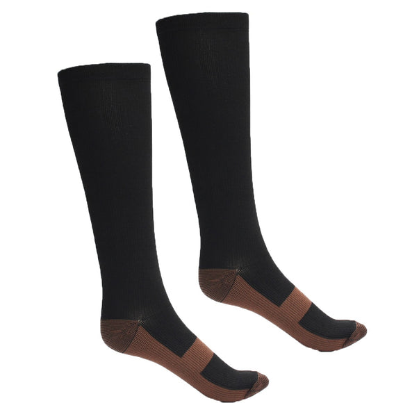 Unisex Copper Compression High Socks Anti Fatigue Support Pain Relief Stockings