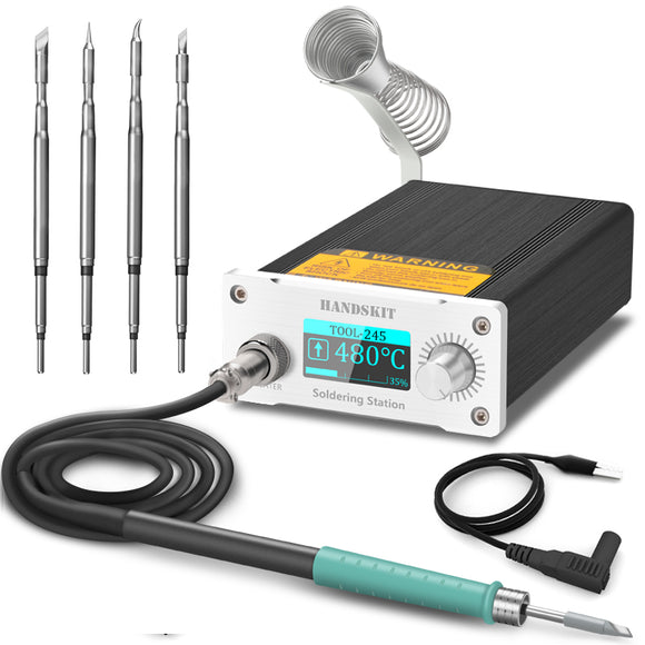 Handskit T245 Soldering Station PK T12 Solder Rework Station Soldering with 4 Tip 2.5s Heat Portable Welding Tools