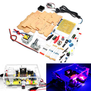 Geekcreit EU Plug 220V DIY LM317 Adjustable Voltage Power Supply Module Kit With Case