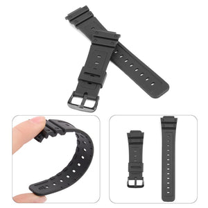 16mm Black Rubber Watch Band For CASIO G-Shock DW-6900 DW6600 With Buckle