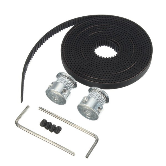 RepRap GT2 20T 5mm Bore Pulley 2M Timing Belt Kit For 3D Printer Prusa