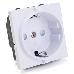 250V 16A PC White Electrical Industry Wall Charger Panel EU Single Socket Power Supply