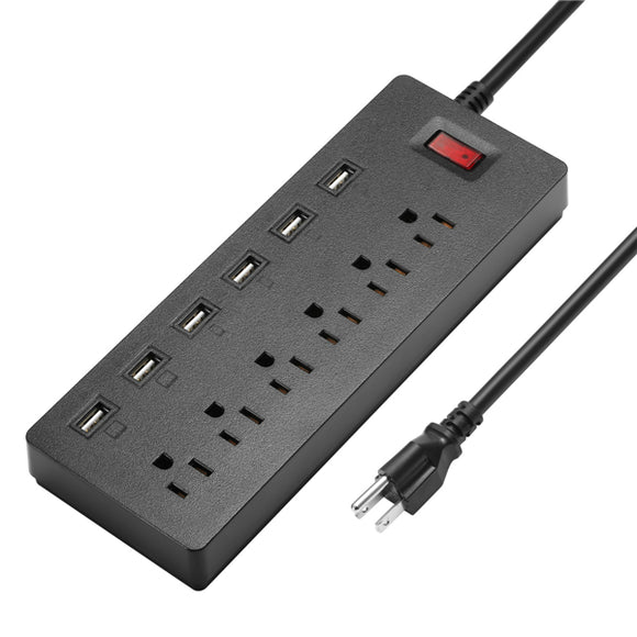 ELE YA30WS-6AU6U US 6 Outlet Socket Power Strip Adaptor with 6 USB Charging Ports