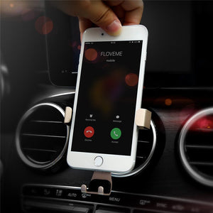 FLOVEME Gravity Linkage Auto Lock Charging Port Car Air Vent Phone Holder Stand for Xiaomi iPhone