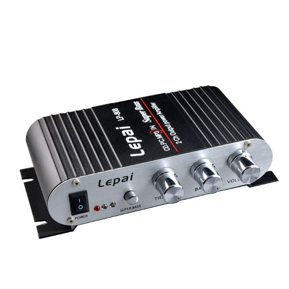 Lepy LP-808 Black 12V Amplifier Mini Hi-Fi Stereo Audio Amplifier