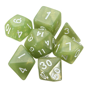 28pcs Polyhedral Digital Dice Set 4 Colors 4D 6D 8D 10D 12D 20D Acrylic With 4 Bag