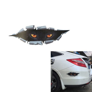 3D Car Sticker Cat Eye Stereoscopic Simulated Waterproof Decal 11X43CM