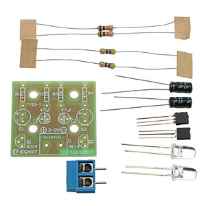 EQKIT Bright DIY LED Flash Kit Simple 3-9V Electronic Production Kit