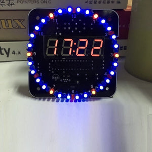 SSY C51 Microcontroller Light Control Clock Kit Temperature DS1302 Rotating LED Running Light DIY Production Parts