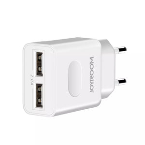 Joyroom L-L221UM2 Universal QC 2.0 EU Plug USB Charger Wall Socket for Mobile Phone