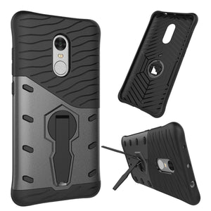 Shockproof TPU+PC Armor 360-degree Rotation Holder Back Case For Xiaomi Redmi Note 4