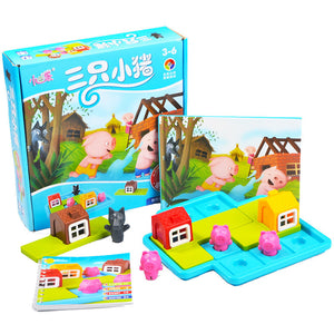 Colorful Three Little Pigs Puzzle Board Game For Kids Children Christmas Gift Educational Toys