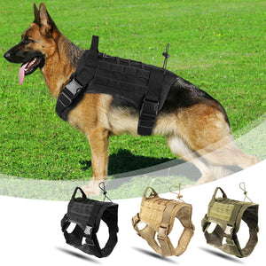 Hunting Dog Military Camouflage Tactical Vest Pet Dog Clothes Outdoor Training Molle Dog Harness