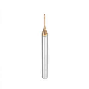 Drillpro R0.4 2 Flutes Ball Nose Long Neck Milling Cutter HRC60 CNC Deep Notch Cutter End Mill