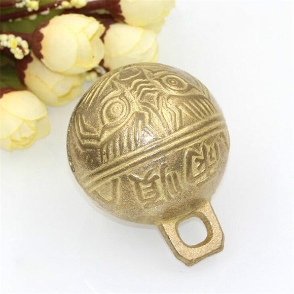 6.5cm Vintage Brass Cow Bell Horse Sheep Camel Dog Pet Grazing Bell DIY Craft Room Decorations