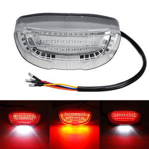 12V Motorcycle LED Tail Light Brake Rear Light Indicator Number Plate Lamp Universal