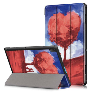 Tri-Fold Printing Tablet Case Cover for Lenovo Tab E 10 Tablet - Love Tree