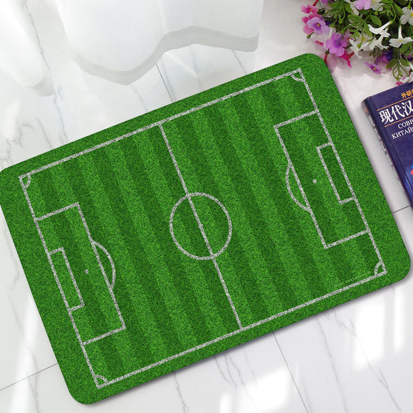 KCASA KC-M3 40x60cm Creative Entrance Door Mats 3D Trap Printed & Football Field Non-slip Carpet