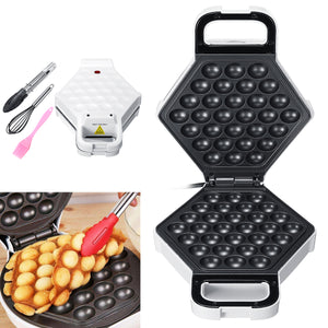 AU 220V 640W Electric Non stick QQ Egg Maker Oven Baker Waffle Eggettes Tool