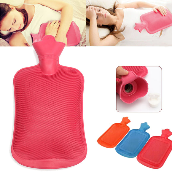 Rubber Hot Water Bottle Bag Hand Warmers Therapy Winter Warm Home Office