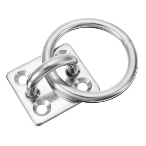 6mm 304 Stainless Steel Pad Eye Plate with Round Ring Marine Boat Hardware