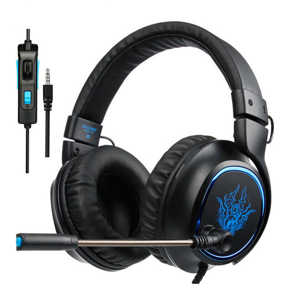 Sades R5 Gamer PC Gaming Stereo Headset with Microphone Volume Control