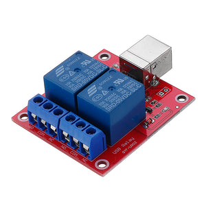 5pcs 2 Channel 5V HID Driverless USB Relay USB Control Switch Computer Control Switch PC Intelligent Control Relay Module