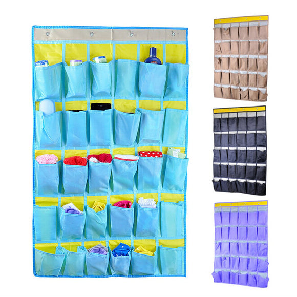 30Pockets Oxford Home Door Wall Hanging Hook Sundries Organizer Holder Rack Shoes Scoks Ties Cloth