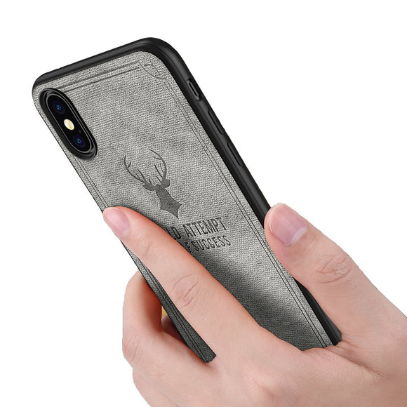 Bakeey Vintage Anti Fingerprint Leather Protective Case For iPhone XS/X