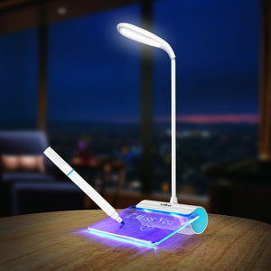 Loskii DX-L2 Rechargeable Desk Lamp LED Light with Message Board Touch Switch Best Gift