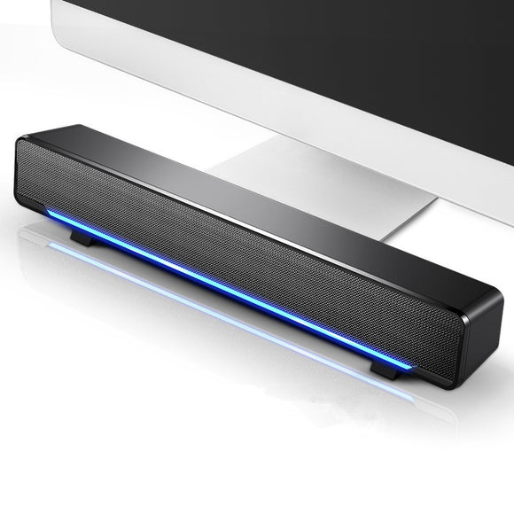 SADA V-196 Computer Speaker 3D Stereo Sound Deaktop USB 3.5mm Wired Control Soundbar