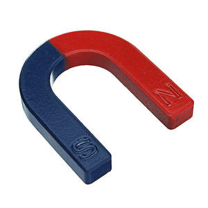 U Shaped Horseshoe Magnet Red Blue Painted Pole Physics Experiment Teaching 60mm