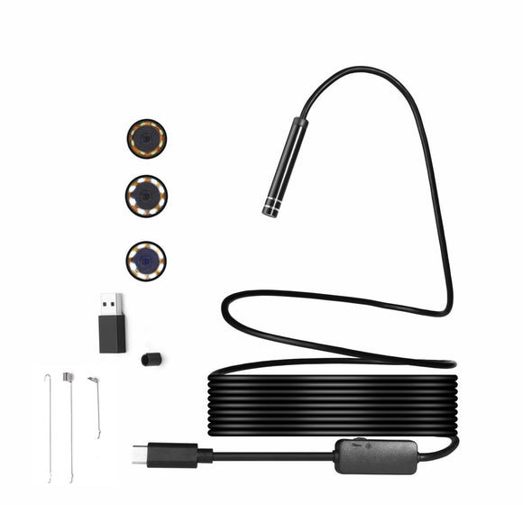 7mm 6LED Waterproof Rigid Free Bending Type C Endoscope Camera for Xiaomi