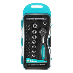 PENGGONG 8160 38Pcs Ratchet Screwdrivers Electronics Maintenance Household Repair Toolkit