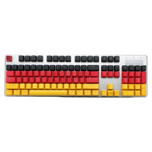 MantisTek German Flag Color 109 Keycaps OEM Profile Double Shot Backlit PBT Key Caps