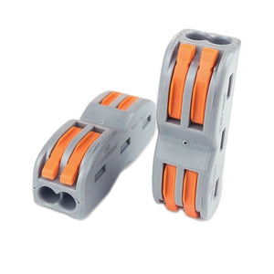 10Pcs 2Pin Wire Docking Connector Termainal Block Universal Quick Terminal Block SPL-2 Electric Cable Wire Connector Terminal Butt Joint Cable Connector 0.08-4.0mm