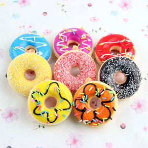 10PCS 5CM Random Color Squashy Simulation Donuts Cell Phone Cream Scented