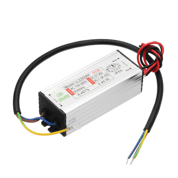 50w Waterproof Power Supply AC85-265V To 27-36V LED Power Supply Driver Adapter