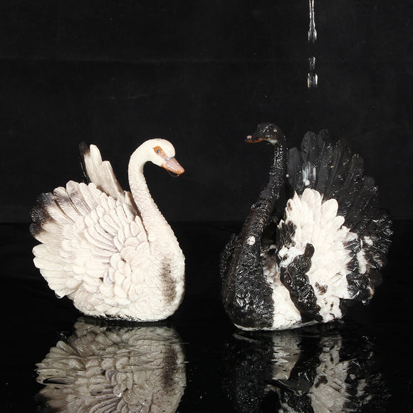 Chinese Tea Pet Color Change Resin Black Swan Tea Play Tray Ornaments Animal