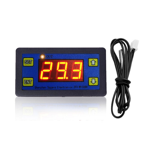 W1308H LED Microcomputer Digital Display Temperature Controller Adjustable Thermostat Intelligent Time Controller 12V / 24V / 220V