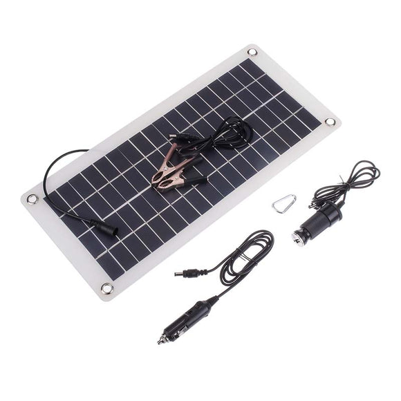 15w 12V/5V Output Semi-Soft Polycrystalline Solar Panel with Wires