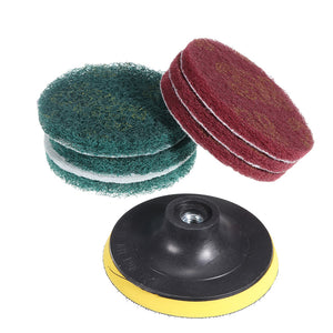 10mm Sanding Pad with 6pcs 100mm Round Fiber Polishing Pad Sanding Wheel Abrasive Tools