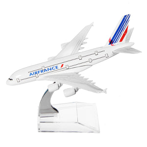 6.1inch Planes Airplane Model Diecast Aircraft Model Airline Kit Kids Adult  Alloy and Transparent Plastic Support Base Science Education