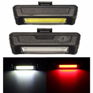 Waterproof USB Rechargeable Bicycle Bike Front Rear 3 Modes Tail LED Light