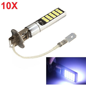 10pcs H3 Car Daytime Running Lamp LED DRL Driving Fog Light Lightig Bulb 2835 30SMD