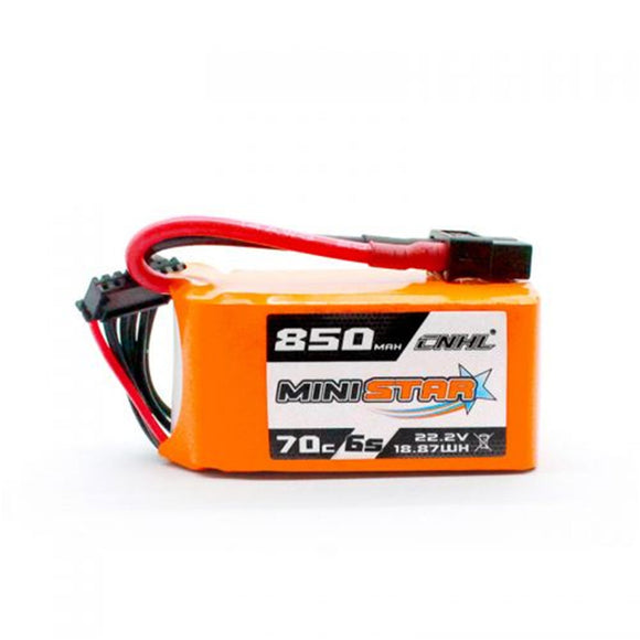 CNHL Ministar 6S 22.2V 850mAh 70C Lipo Battery with XT60 Plug for RC Drone FPV Racing