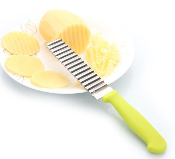 Potato French Fry Cutter Stainless Steel Kitchen Accessories Serrated Blade Easy Slicing Banana Frui