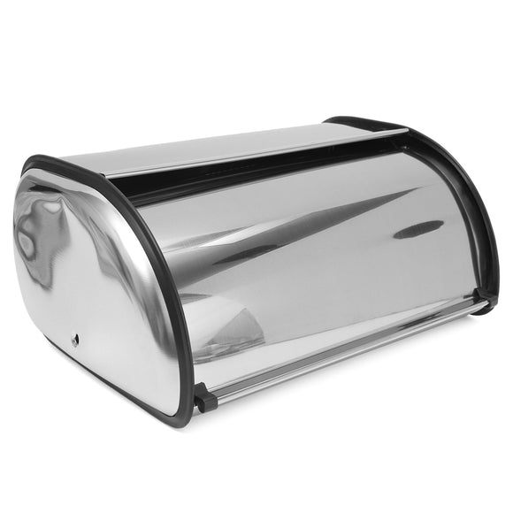 342114.5cm Stainless Steel Bread Box Storage Bin Keeper Food Kitchen Container