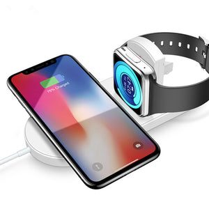 RAXFLY 10W 7.5W Foldable Wireless Charger Charging Dock For iPhone XS MAX XR Apple Watch 2 3 Note 9